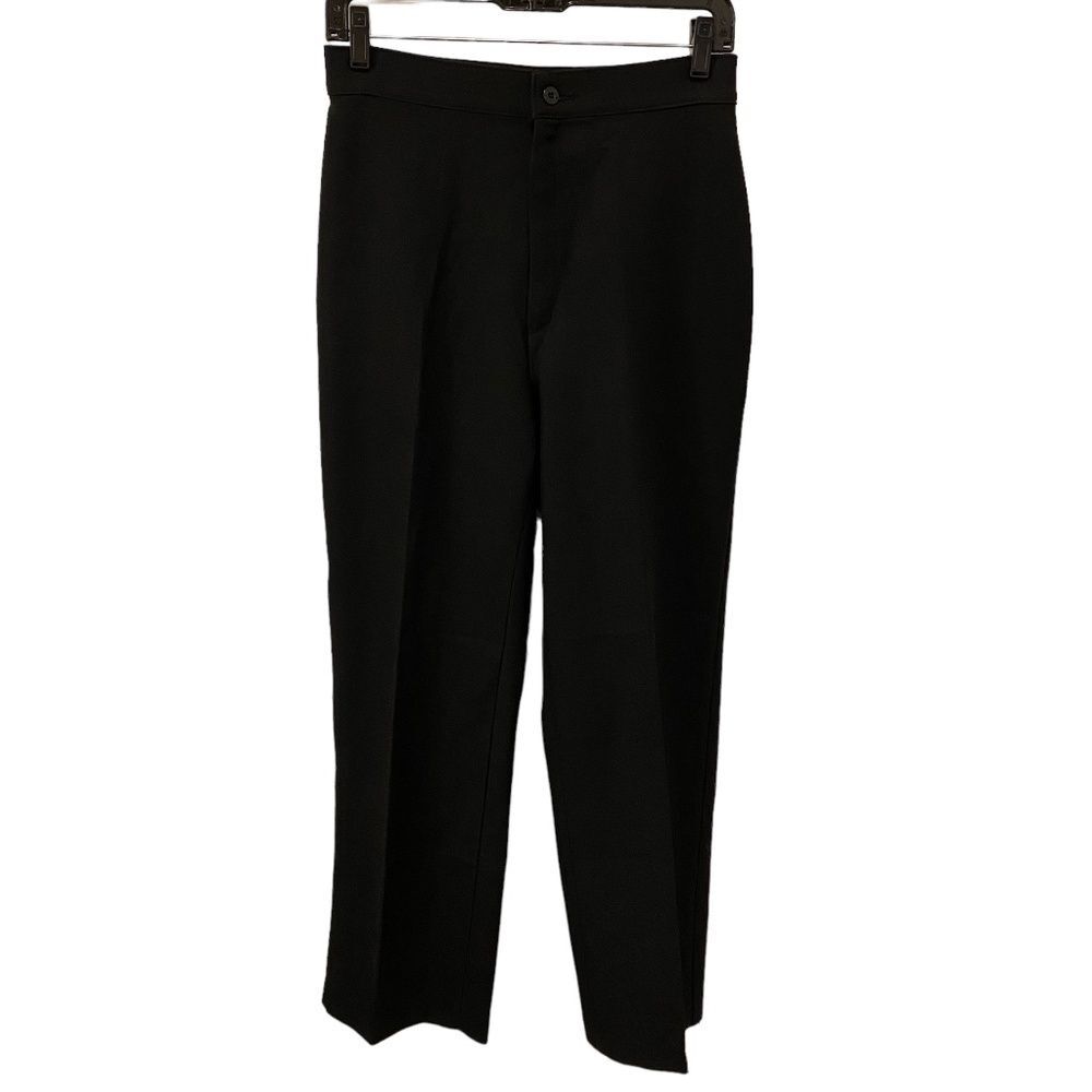 Vintage 70s 80s Levis Bend Over Black High Rise Straight Leg Trouser Pants 14